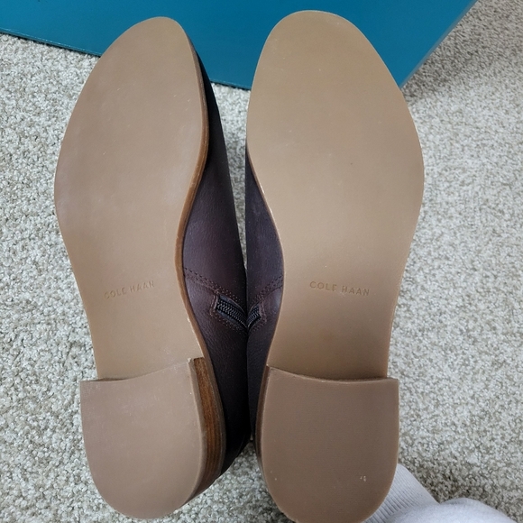 Cole Haan Lilah Buckle Ankle Brown Leather Booties, Size 8.5 - Picture 7 of 8